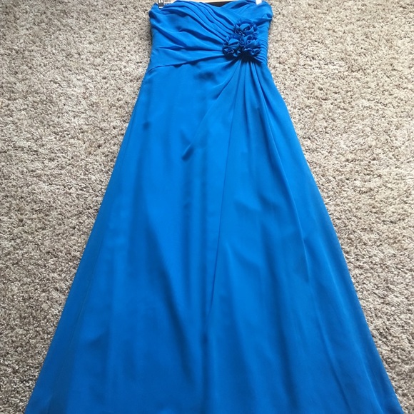 Alfred Angelo marine blue sz 4 bridesmaid dress. - Picture 2 of 8